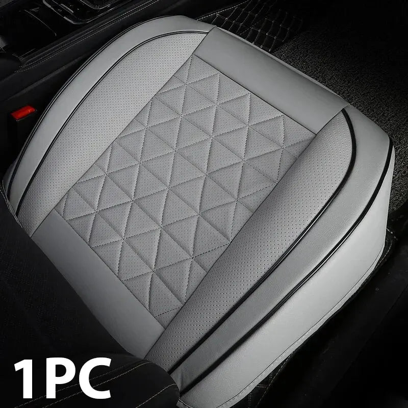 Universal Car Seat Cover — PU Leather Front Seat Protector, Waterproof, Anti-Slip, Fits Most Cars