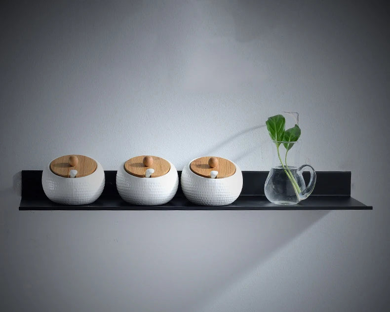 No-Drill Bathroom Shelf — Adhesive Wall-Mounted Storage Organizer for Bathroom & Kitchen, Punch-Free