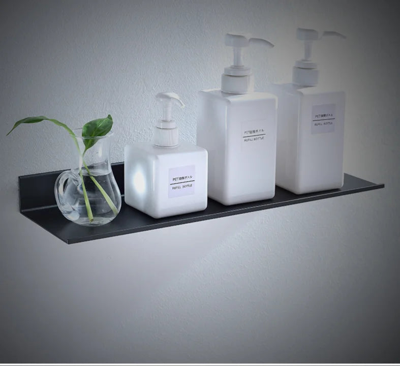 No-Drill Bathroom Shelf — Adhesive Wall-Mounted Storage Organizer for Bathroom & Kitchen, Punch-Free