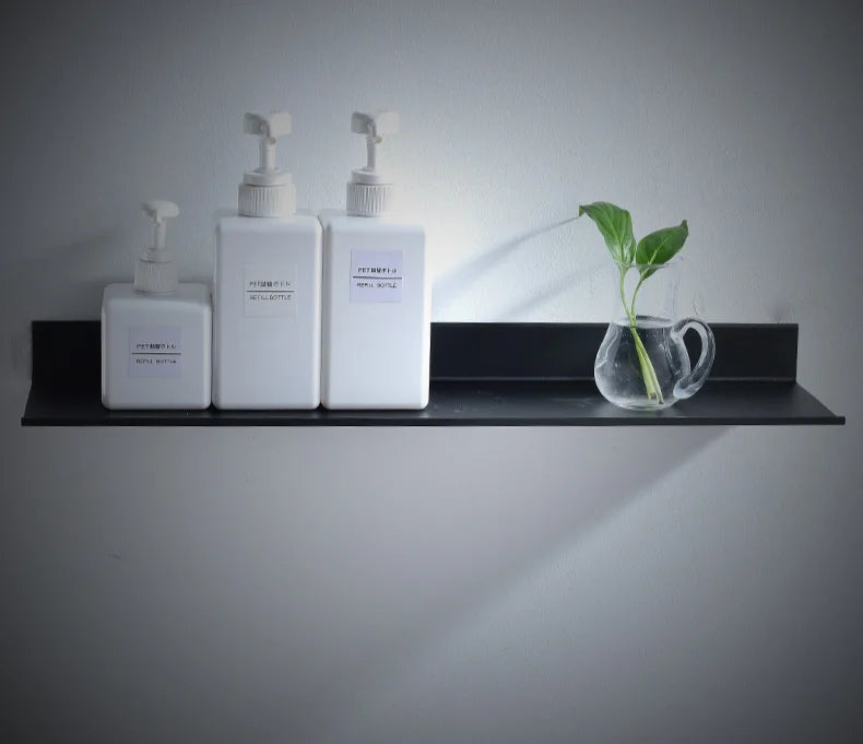 No-Drill Bathroom Shelf — Adhesive Wall-Mounted Storage Organizer for Bathroom & Kitchen, Punch-Free