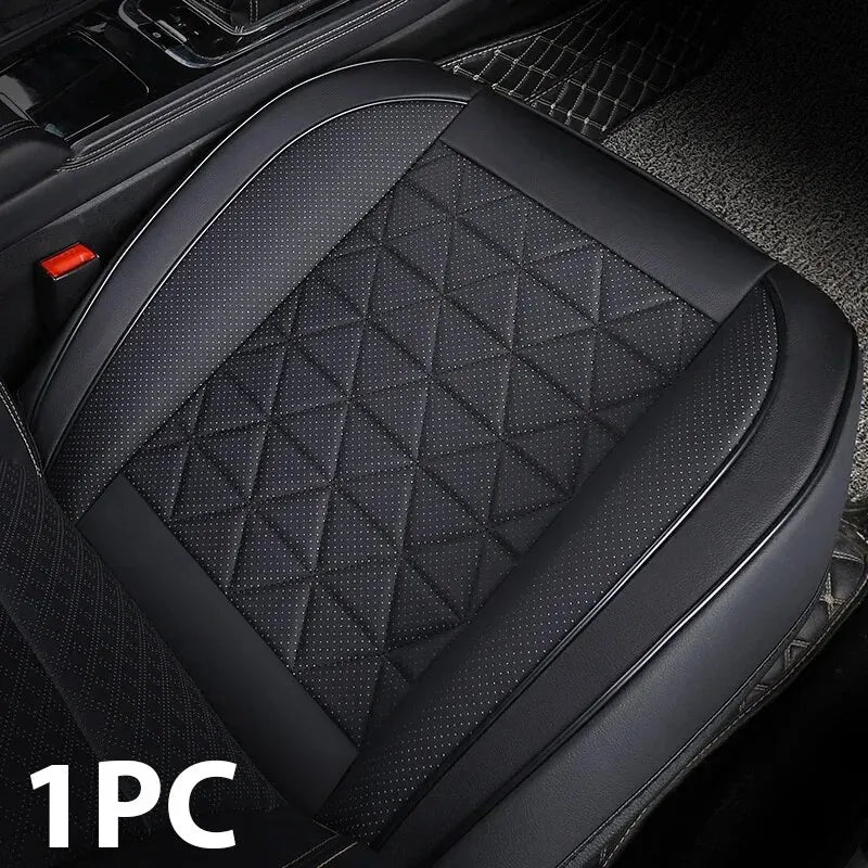 Universal Car Seat Cover — PU Leather Front Seat Protector, Waterproof, Anti-Slip, Fits Most Cars