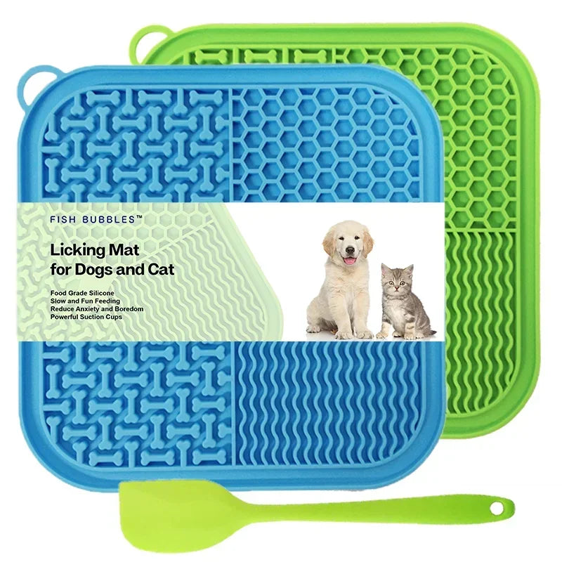 Dog Licking Mat — Slow Feeder Lick Pad with Suction Base, Calming Anxiety Relief for Dogs & Cats