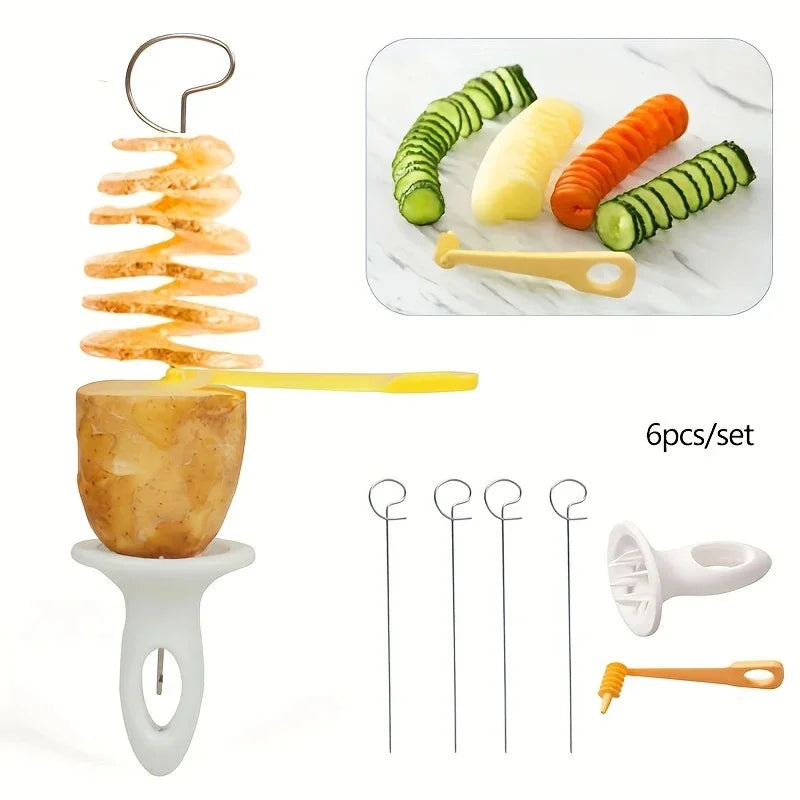 Vegetable Spiralizer Set — Stainless Steel Multi-Blade Veggie Noodle Maker for Zucchini & Carrots