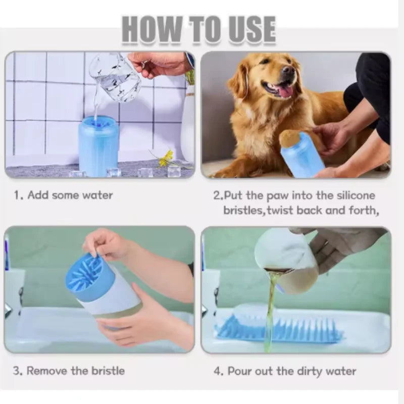 Dog Paw Cleaner Cup — Portable Silicone Paw Washer for Muddy Paws, Dogs & Cats, Multiple Sizes