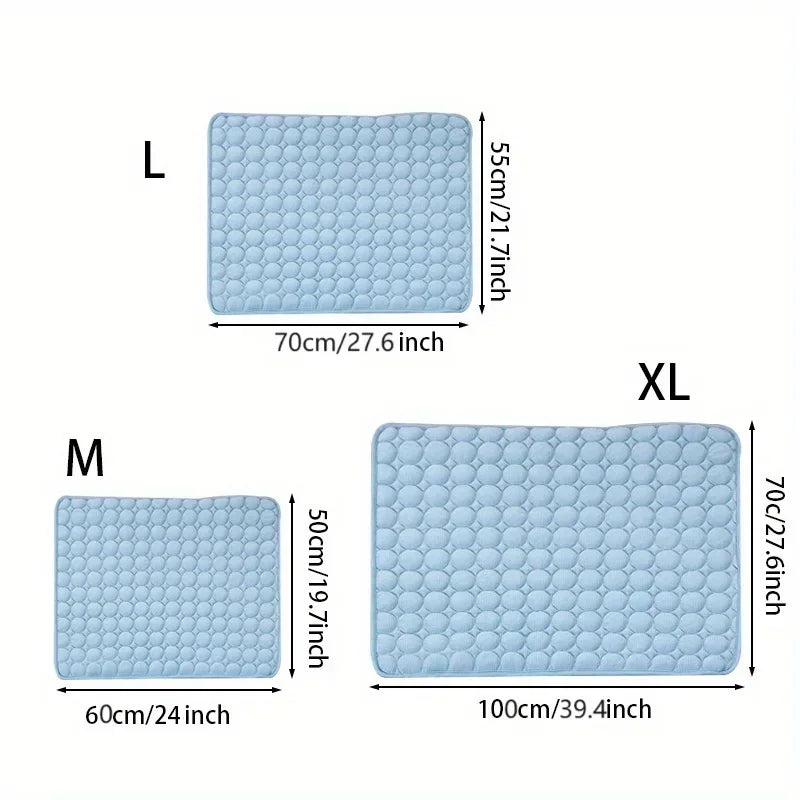 Pet Cooling Mat — Self-Cooling Gel Pad for Dogs & Cats, Pressure-Activated, Washable, Multiple Sizes
