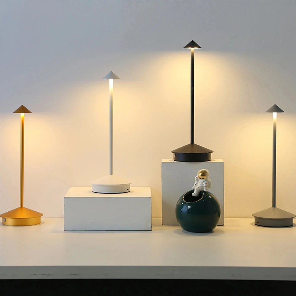 Rechargeable Table Lamp — Dimmable Cordless LED Bedside Lamp with Touch Control, for Bedroom & Dining