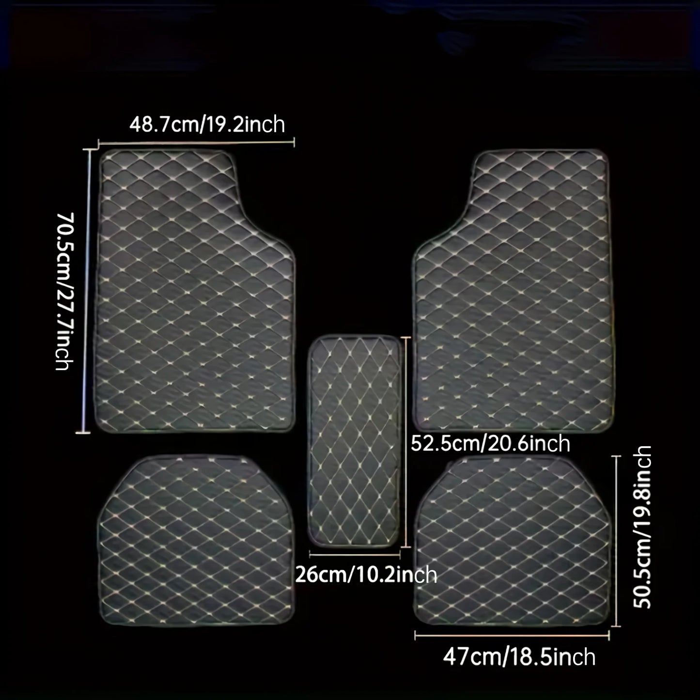 Universal Car Floor Mats (5-Piece) — Waterproof All-Weather Auto Floor Liners, Anti-Slip, Easy Clean