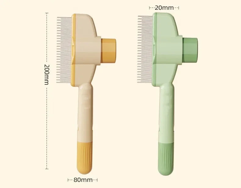 Self-Cleaning Dog & Cat Brush — Deshedding Slicker Grooming Brush with One-Click Hair Release