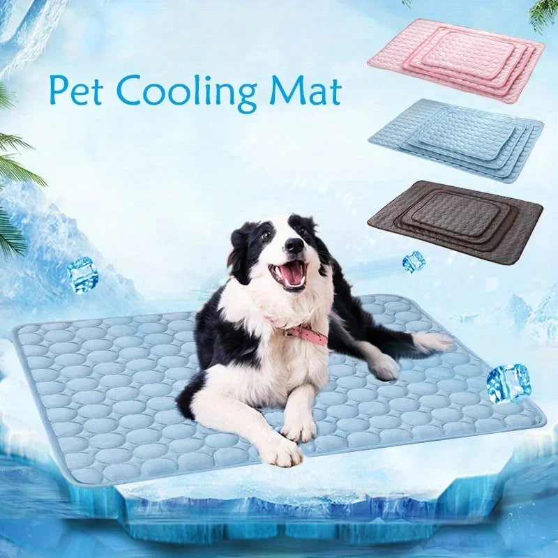 Pet Cooling Mat — Self-Cooling Gel Pad for Dogs & Cats, Pressure-Activated, Washable, Multiple Sizes