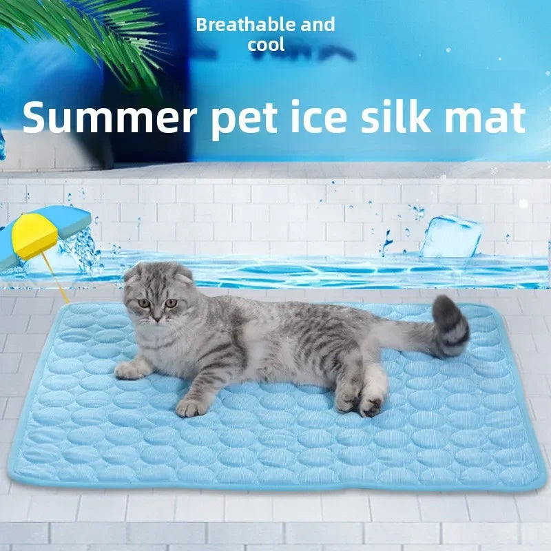 Pet Cooling Mat — Self-Cooling Gel Pad for Dogs & Cats, Pressure-Activated, Washable, Multiple Sizes