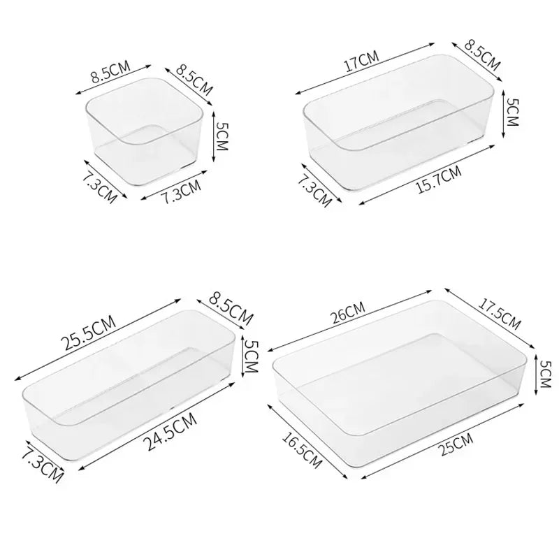 Drawer Organizer Set (7-Piece) — Adjustable Dividers & Bins for Dresser, Desk, Kitchen & Bathroom Drawers