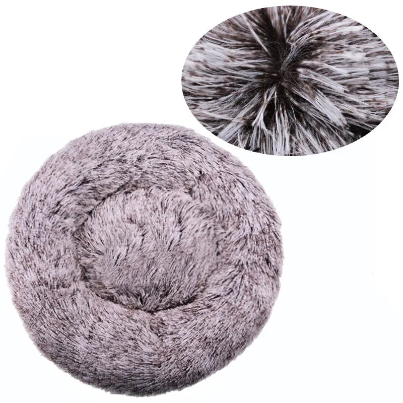 Calming Donut Dog Bed — Super Soft Plush Anti-Anxiety Pet Bed for Cats & Dogs, Multiple Sizes