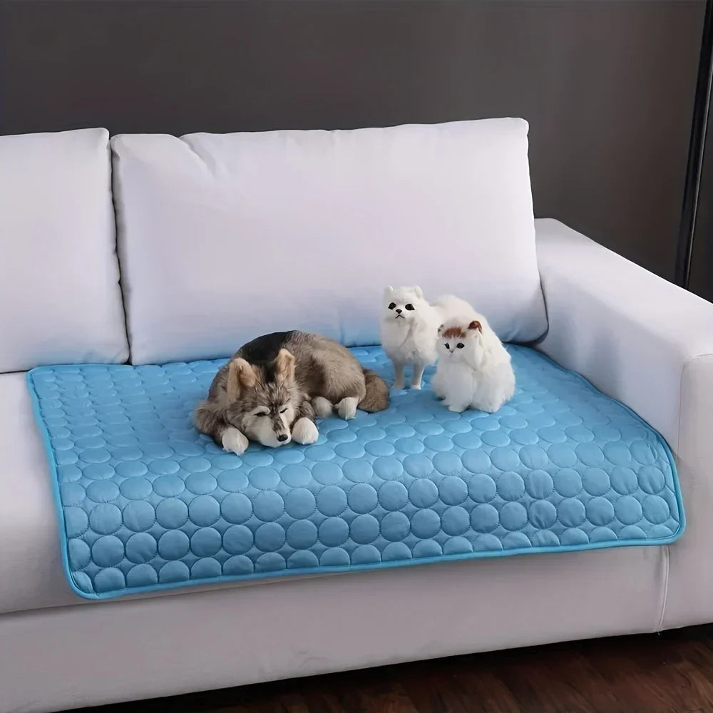 Pet Cooling Mat — Self-Cooling Gel Pad for Dogs & Cats, Pressure-Activated, Washable, Multiple Sizes
