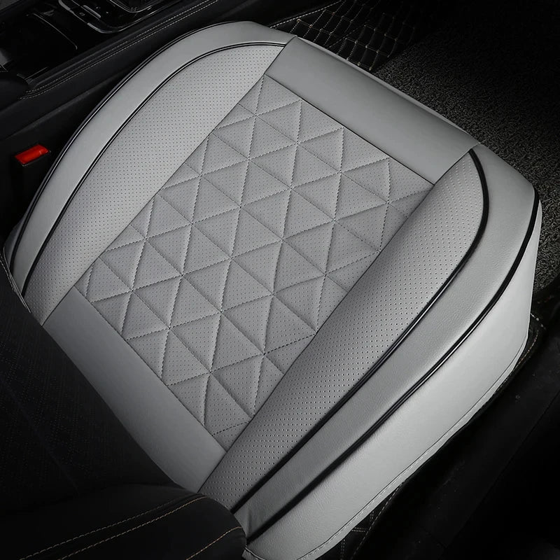 Universal Car Seat Cover — PU Leather Front Seat Protector, Waterproof, Anti-Slip, Fits Most Cars