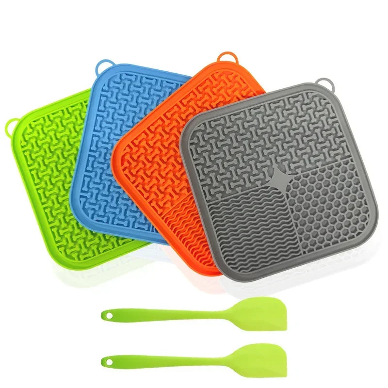 Dog Licking Mat — Slow Feeder Lick Pad with Suction Base, Calming Anxiety Relief for Dogs & Cats