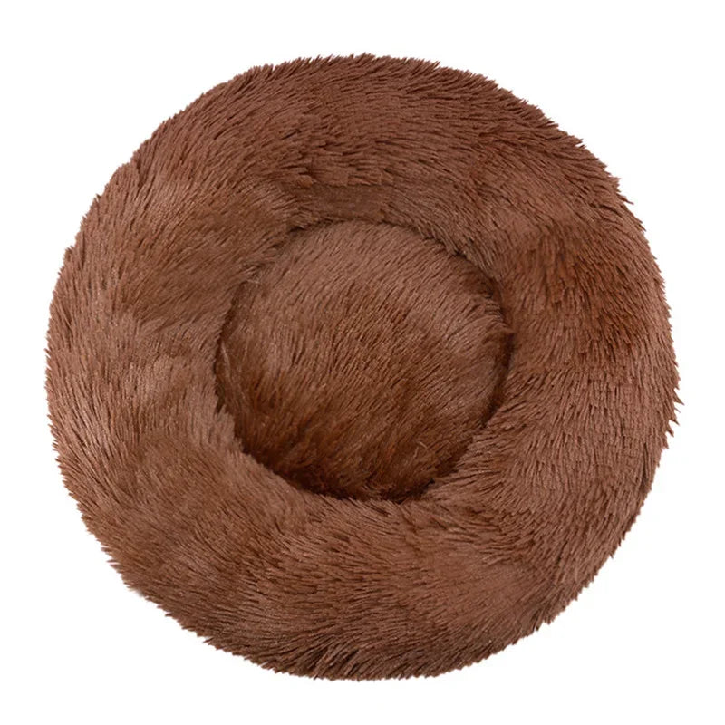 Calming Donut Dog Bed — Super Soft Plush Anti-Anxiety Pet Bed for Cats & Dogs, Multiple Sizes