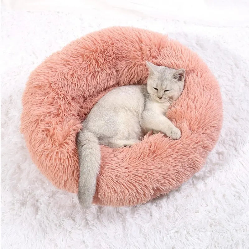 Calming Donut Dog Bed — Super Soft Plush Anti-Anxiety Pet Bed for Cats & Dogs, Multiple Sizes