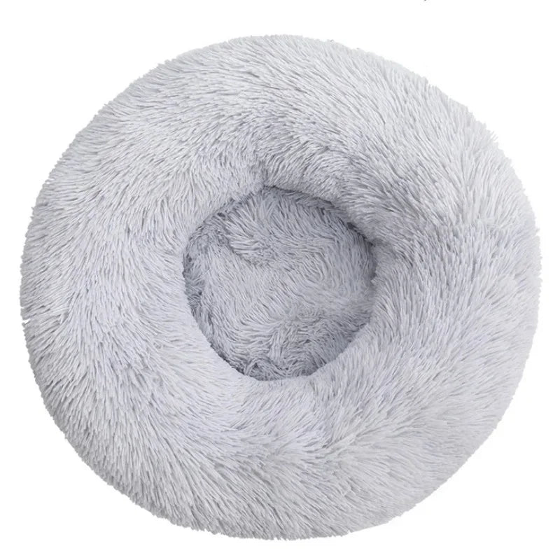 Calming Donut Dog Bed — Super Soft Plush Anti-Anxiety Pet Bed for Cats & Dogs, Multiple Sizes