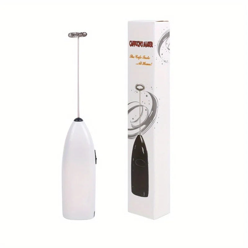 Electric Milk Frother — Handheld Rechargeable Foam Maker for Coffee, Lattes & Matcha, Stainless Whisk