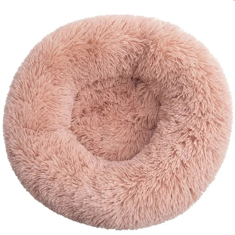Calming Donut Dog Bed — Super Soft Plush Anti-Anxiety Pet Bed for Cats & Dogs, Multiple Sizes