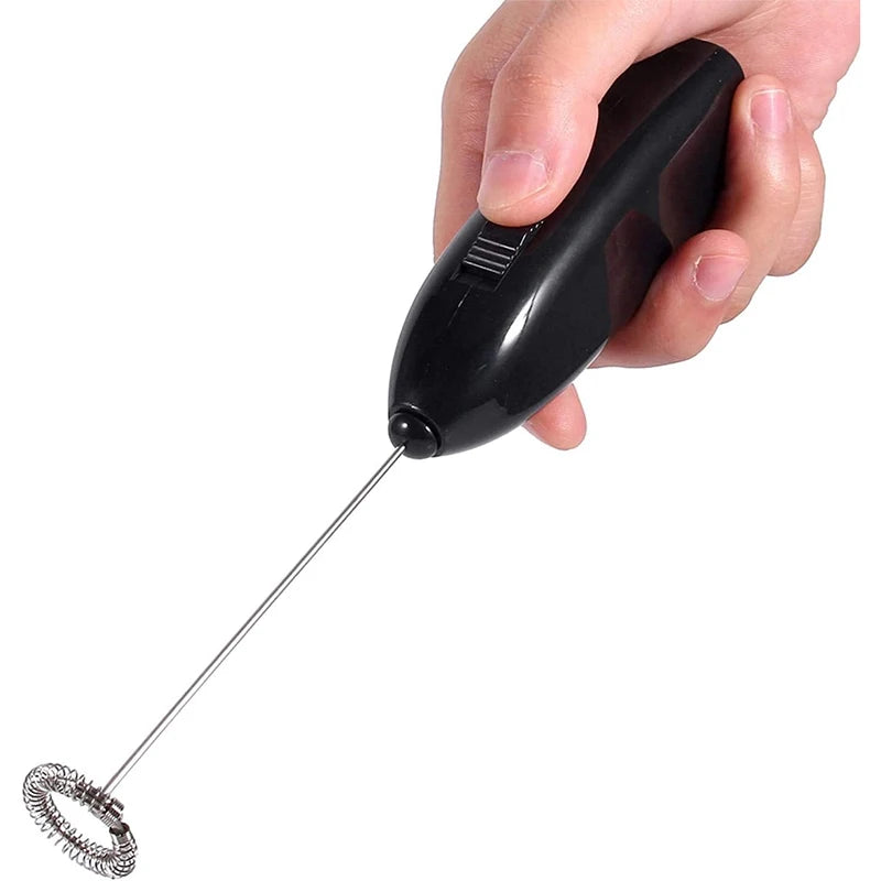 Electric Milk Frother — Handheld Rechargeable Foam Maker for Coffee, Lattes & Matcha, Stainless Whisk
