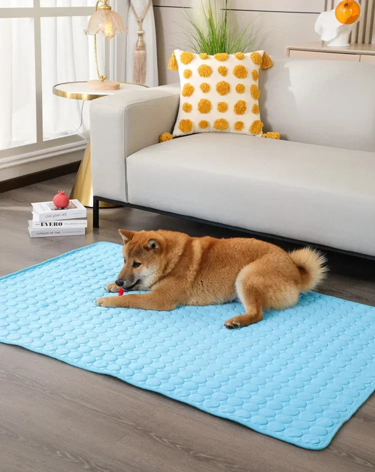 Pet Cooling Mat — Self-Cooling Gel Pad for Dogs & Cats, Pressure-Activated, Washable, Multiple Sizes