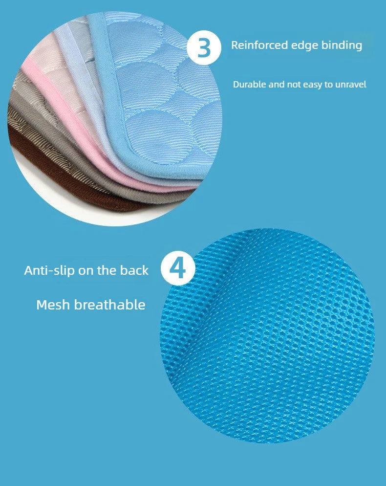 Pet Cooling Mat — Self-Cooling Gel Pad for Dogs & Cats, Pressure-Activated, Washable, Multiple Sizes