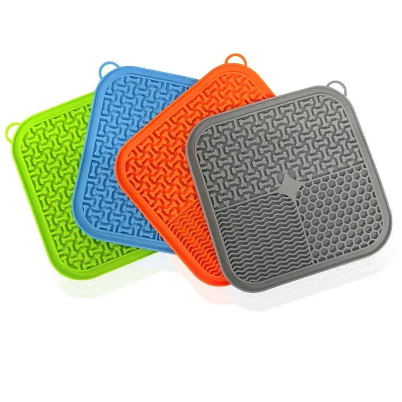 Dog Licking Mat — Slow Feeder Lick Pad with Suction Base, Calming Anxiety Relief for Dogs & Cats