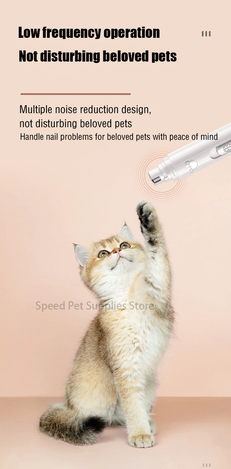 Electric Pet Nail Grinder — Rechargeable Quiet Dog & Cat Nail Trimmer for Painless Paw Grooming