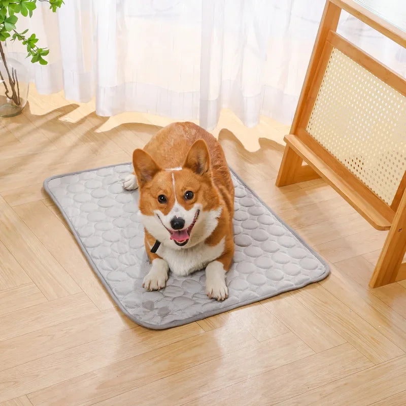 Pet Cooling Mat — Self-Cooling Gel Pad for Dogs & Cats, Pressure-Activated, Washable, Multiple Sizes