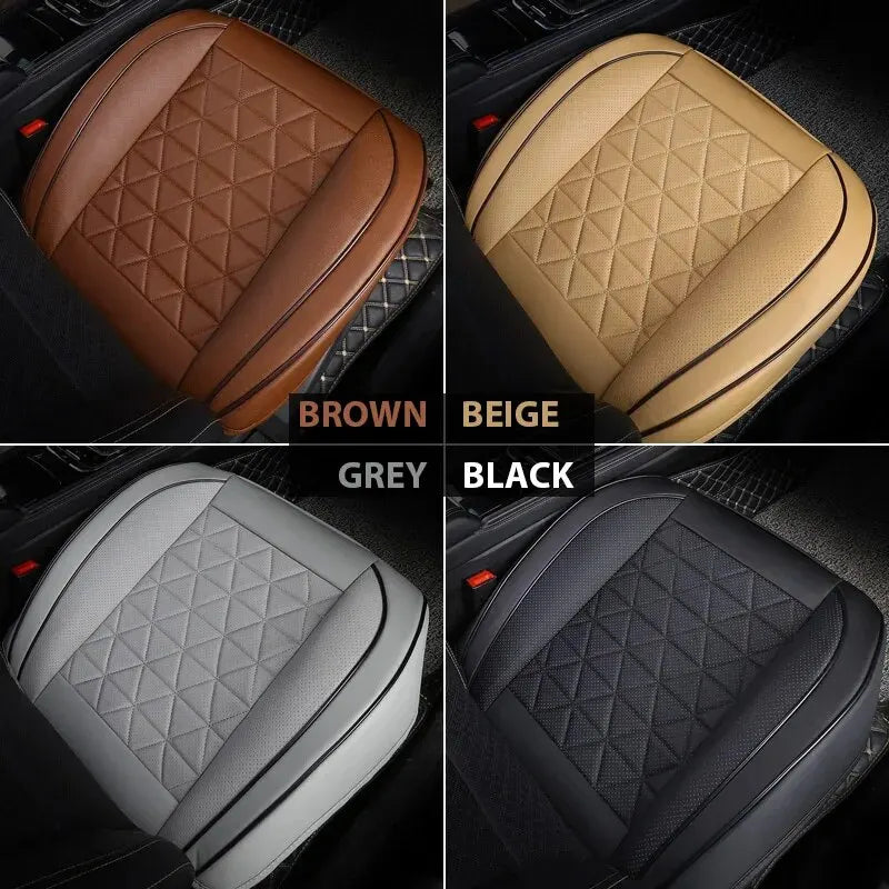 Universal Car Seat Cover — PU Leather Front Seat Protector, Waterproof, Anti-Slip, Fits Most Cars
