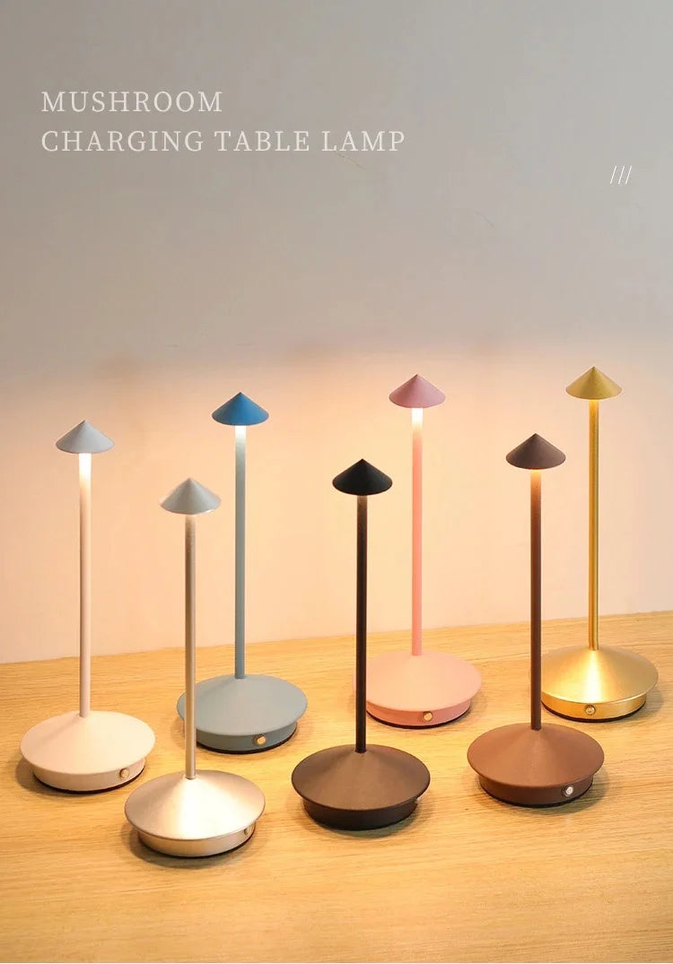 Rechargeable Table Lamp — Dimmable Cordless LED Bedside Lamp with Touch Control, for Bedroom & Dining