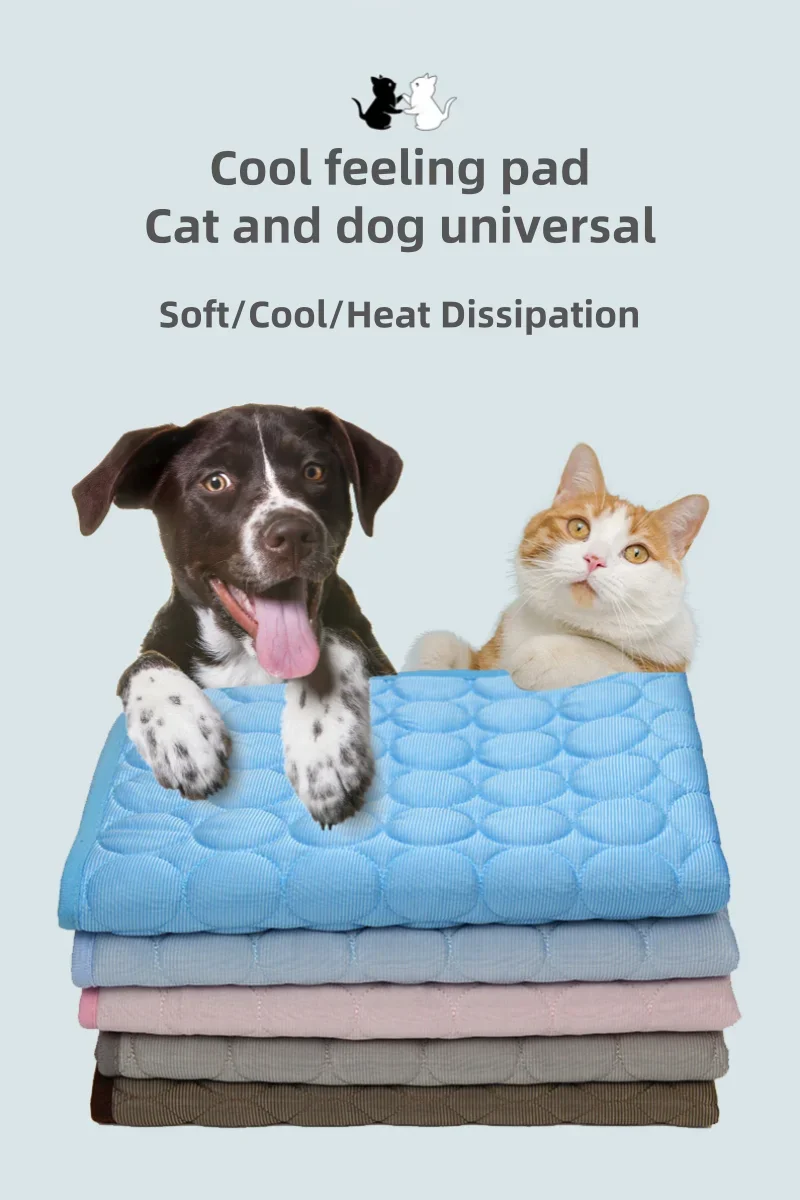 Pet Cooling Mat — Self-Cooling Gel Pad for Dogs & Cats, Pressure-Activated, Washable, Multiple Sizes