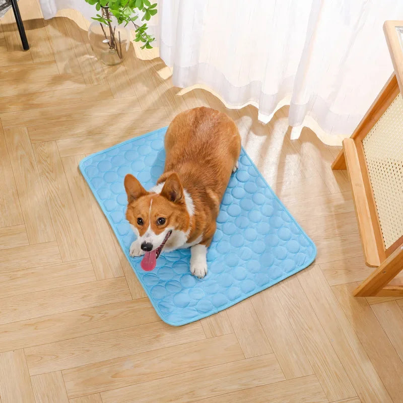 Pet Cooling Mat — Self-Cooling Gel Pad for Dogs & Cats, Pressure-Activated, Washable, Multiple Sizes