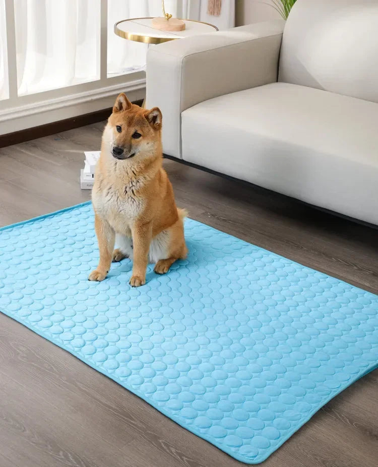 Pet Cooling Mat — Self-Cooling Gel Pad for Dogs & Cats, Pressure-Activated, Washable, Multiple Sizes