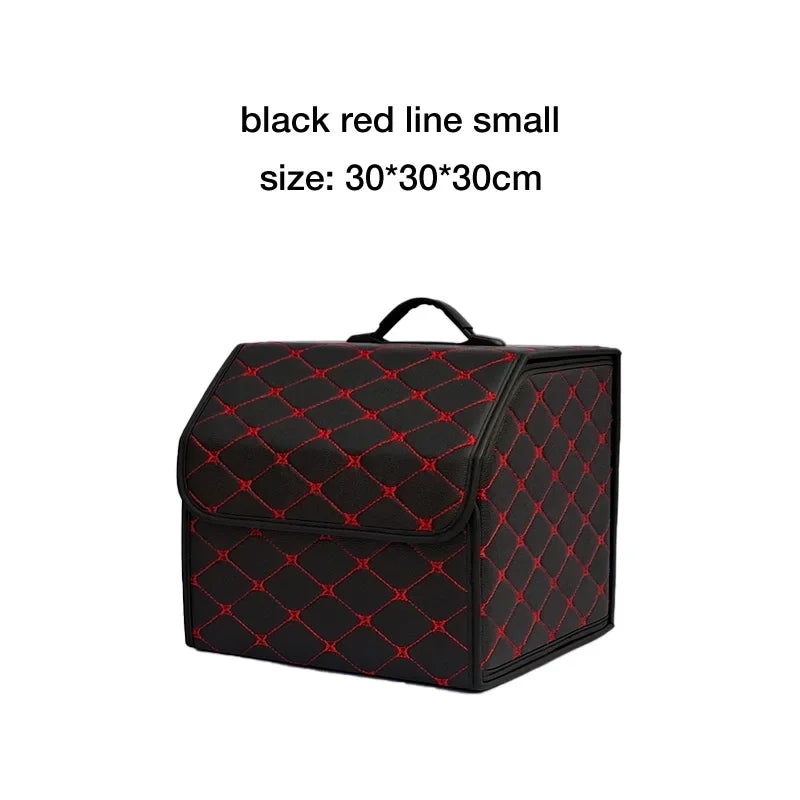 Collapsible Car Trunk Organizer — Foldable Storage Box with Lid for SUV, Car & Truck Cargo