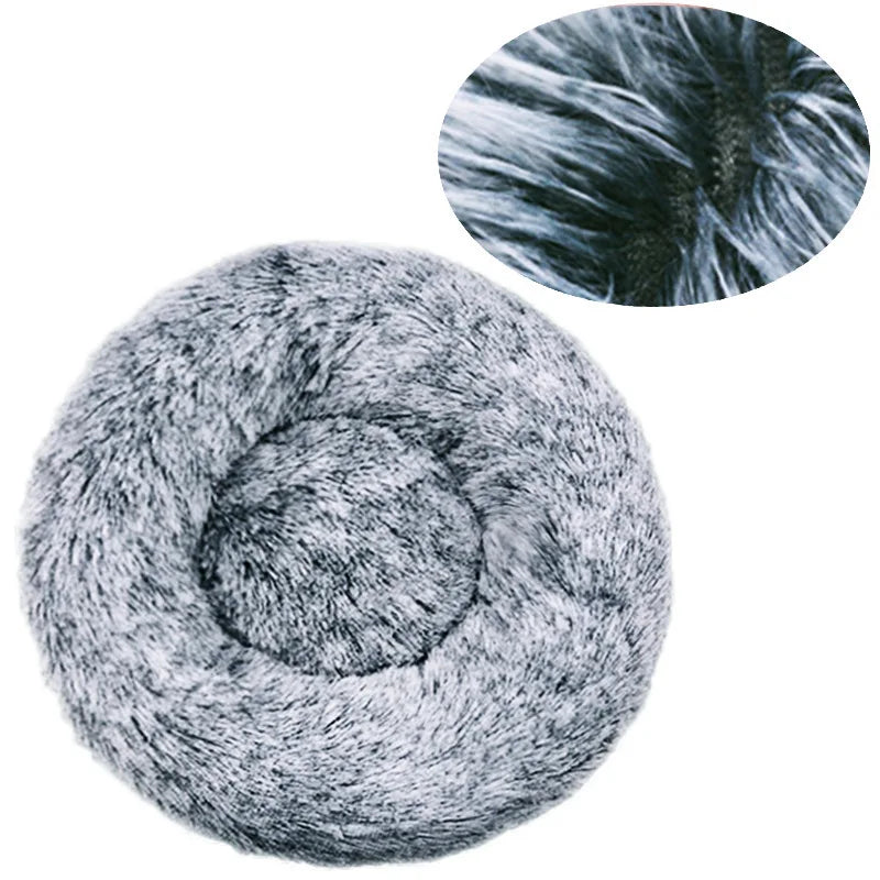 Calming Donut Dog Bed — Super Soft Plush Anti-Anxiety Pet Bed for Cats & Dogs, Multiple Sizes