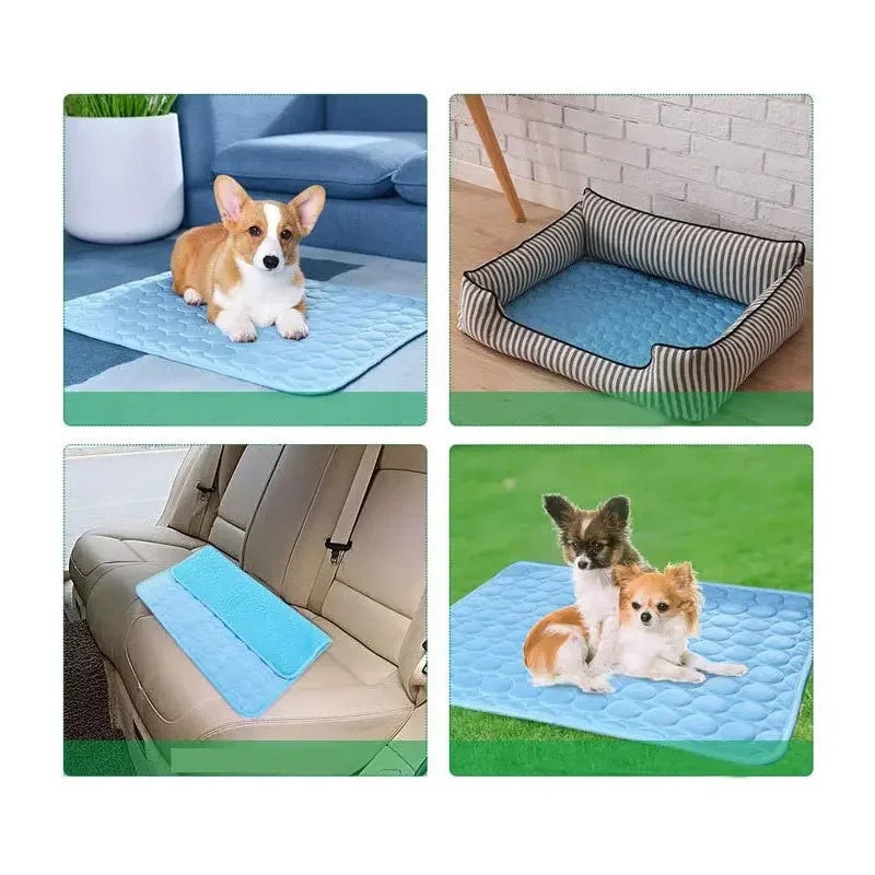 Pet Cooling Mat — Self-Cooling Gel Pad for Dogs & Cats, Pressure-Activated, Washable, Multiple Sizes