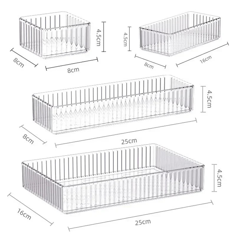 Drawer Organizer Set (7-Piece) — Adjustable Dividers & Bins for Dresser, Desk, Kitchen & Bathroom Drawers