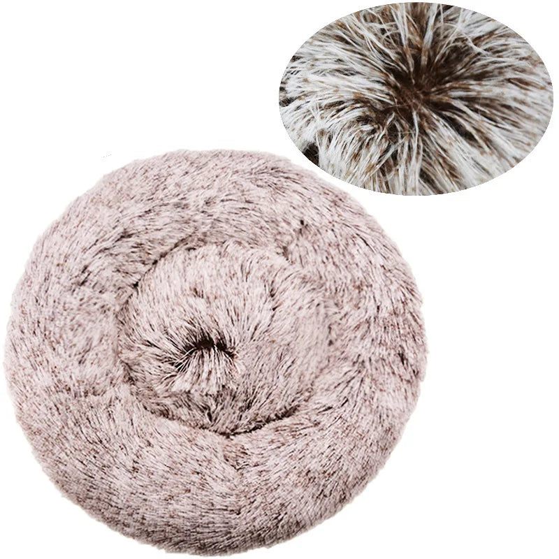 Calming Donut Dog Bed — Super Soft Plush Anti-Anxiety Pet Bed for Cats & Dogs, Multiple Sizes