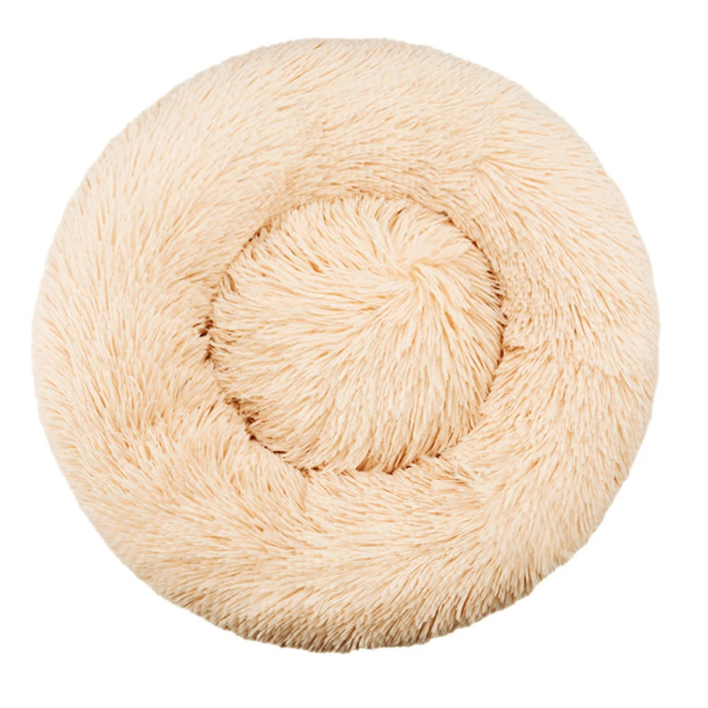 Calming Donut Dog Bed — Super Soft Plush Anti-Anxiety Pet Bed for Cats & Dogs, Multiple Sizes