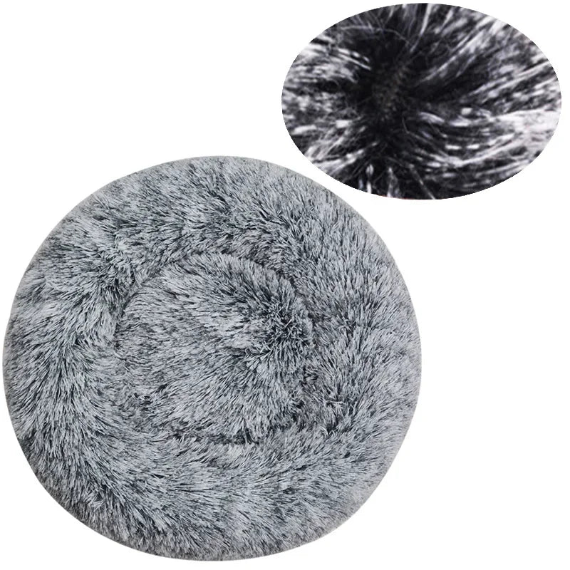 Calming Donut Dog Bed — Super Soft Plush Anti-Anxiety Pet Bed for Cats & Dogs, Multiple Sizes
