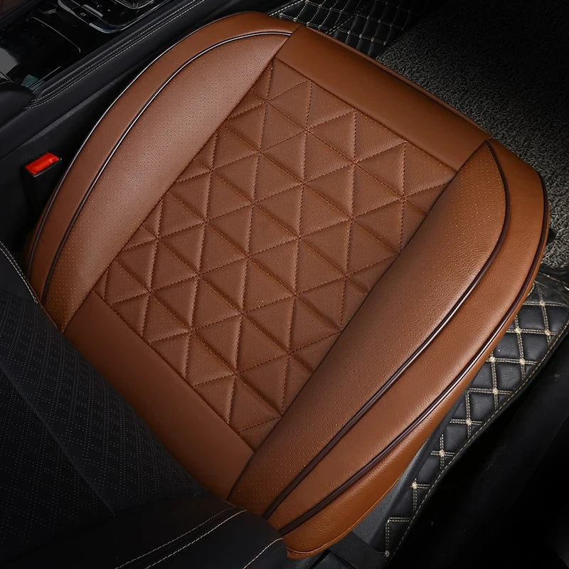 Universal Car Seat Cover — PU Leather Front Seat Protector, Waterproof, Anti-Slip, Fits Most Cars