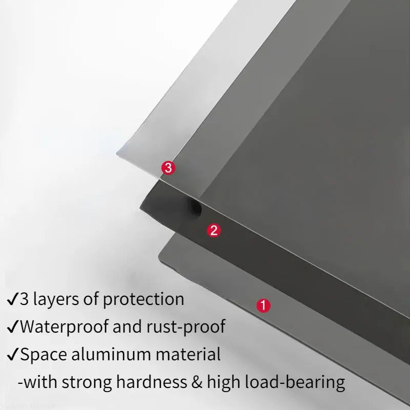 No-Drill Bathroom Shelf — Adhesive Wall-Mounted Storage Organizer for Bathroom & Kitchen, Punch-Free