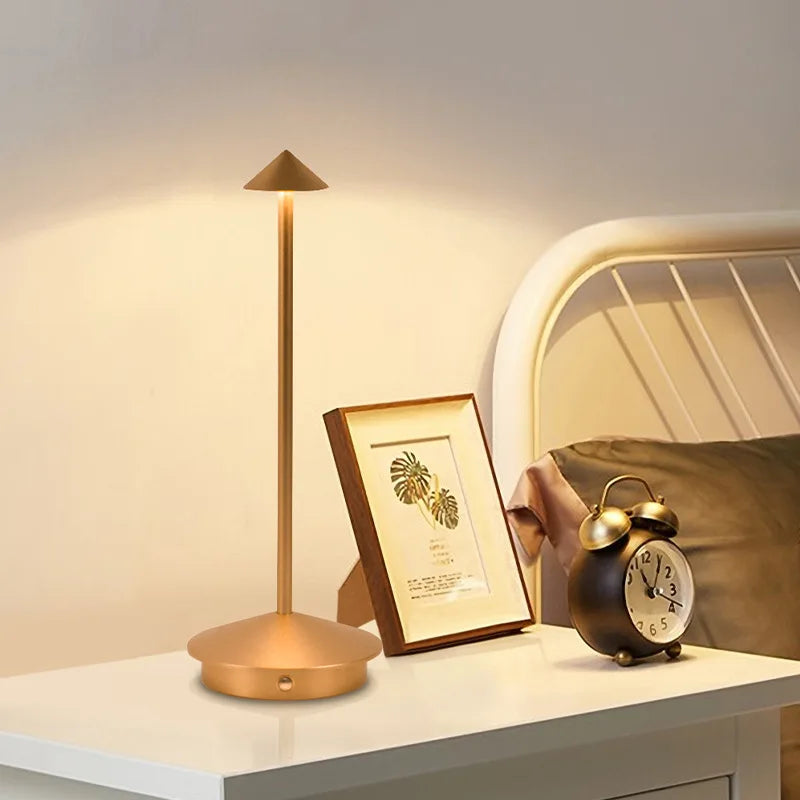 Rechargeable Table Lamp — Dimmable Cordless LED Bedside Lamp with Touch Control, for Bedroom & Dining