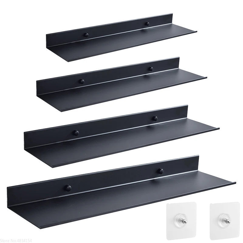 No-Drill Bathroom Shelf — Adhesive Wall-Mounted Storage Organizer for Bathroom & Kitchen, Punch-Free