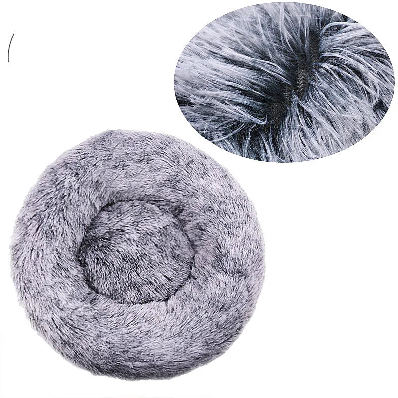 Calming Donut Dog Bed — Super Soft Plush Anti-Anxiety Pet Bed for Cats & Dogs, Multiple Sizes