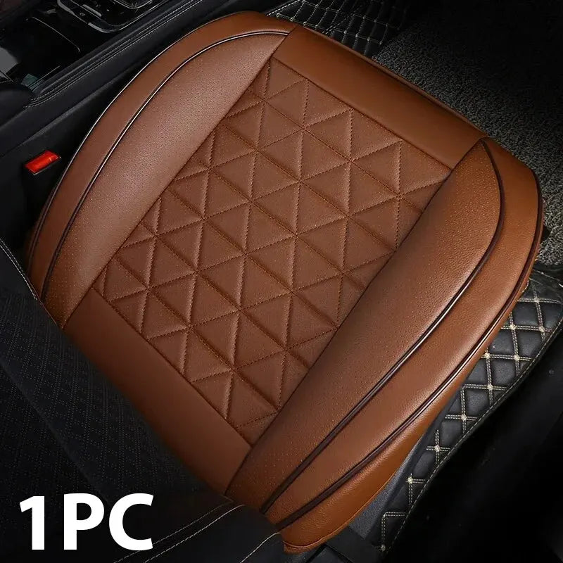 Universal Car Seat Cover — PU Leather Front Seat Protector, Waterproof, Anti-Slip, Fits Most Cars