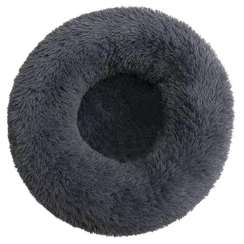 Calming Donut Dog Bed — Super Soft Plush Anti-Anxiety Pet Bed for Cats & Dogs, Multiple Sizes