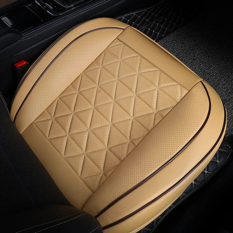 Universal Car Seat Cover — PU Leather Front Seat Protector, Waterproof, Anti-Slip, Fits Most Cars
